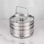 20cm 3 Layer Stainless Steel Steamer Basket Dumpling Vegetable Steamer Pot