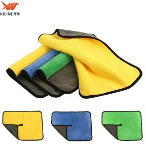 China Large Coral Fleece Car Towel Thick Microfiber Car Towel Non-Abrasive factory