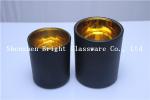 Custom electroplating Glass Candle Holder