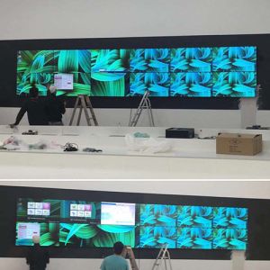 1.8mm Bezel Floor Standing 200W 55" 4x3 Lcd Wall Panel