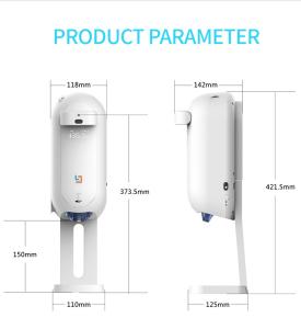 China 1100ml Thermometer Hand Dispenser With Adapter For Families Hotels factory