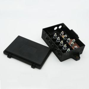 5P 5 Ways 200A Rated Current 48V DC MIDI Fuse Holder Electrical Junction Box for