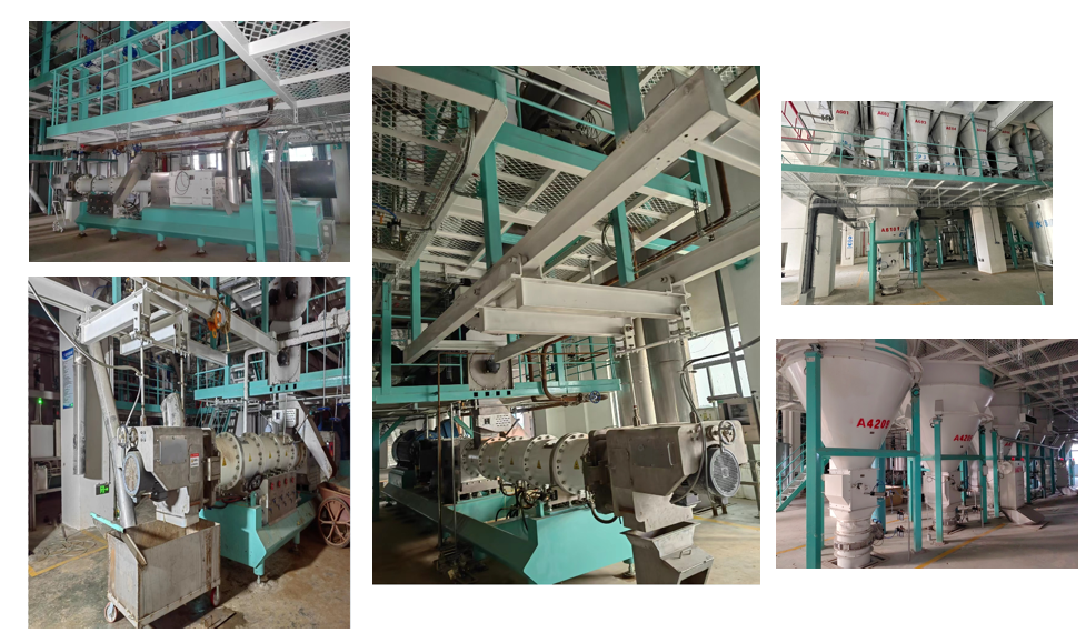 Double Screw Floating Fish Feed Pellet Making Machine 8-12t/h Capacity