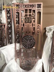 China Hotel Style Stainless Steel, Iron, Aluminum Screen Decoration Room Divider factory