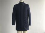Mens Cavalry Twill Coat Navy Color With Funnel Collar Plastic Zip Through