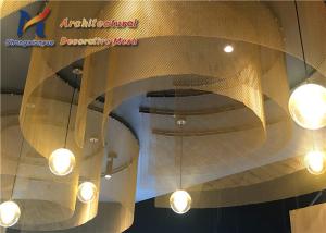 China Restaurant Coil Drapery Mesh 6mm 1.0mm Aluminum Wire Mesh Panels factory