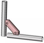 45 Degree Double Side Aluminum Tubing Joints AL - 4 Diagonal Brace Pipe