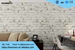 China Chinese Style 3D Brick Effect House Decoration Wallpaper , Non Woven Wallcovering factory