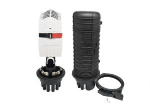 China 144 Cores PP Aerial Fiber Optic Splice Enclosure Dome Heat Shrink Seal 1oval 8 Round Ports factory