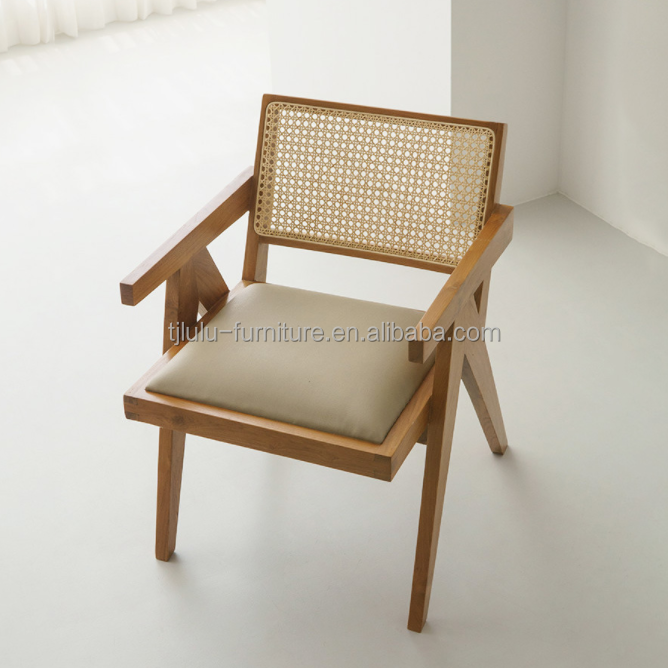 Specific Dining Chair Design Home Furniture Rattan Chair with Mail Packing and Upholstered Solid Wood
