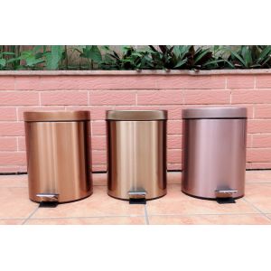 Bin 30l 40l Stainless Steel Trash Can for Kitchen Steel Trash Can Foot Operated