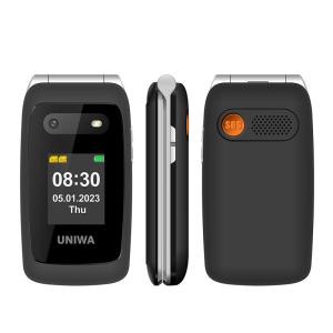 China UNIWA V202T Black Old Person Smart Phone 1450mAh SOS Button High Strength factory