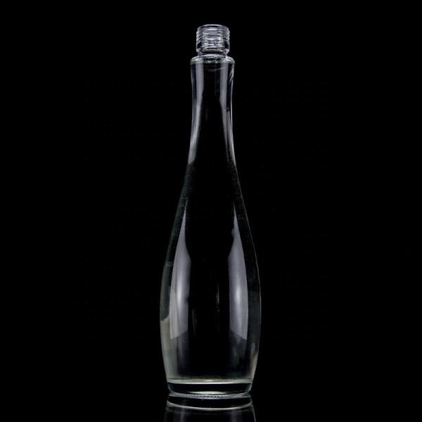 750ml 75cl Super Flint Teardrop Shaped Rum Vodka Whisky Glass Bottle With Glass
