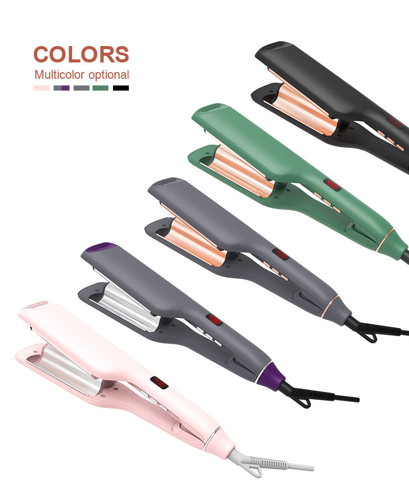 PTC electric Two Barrel Curling Wand , Ceramic 2 Barrel Hair Curler