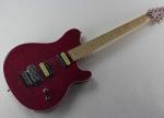 Dark-red Body Electric Guitar with Quilted Maple Veneer and Double Rock,Offer