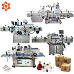 Round Bottle Silicone Woven Label Machine Vertical Sticker 220W Power 65 45 *