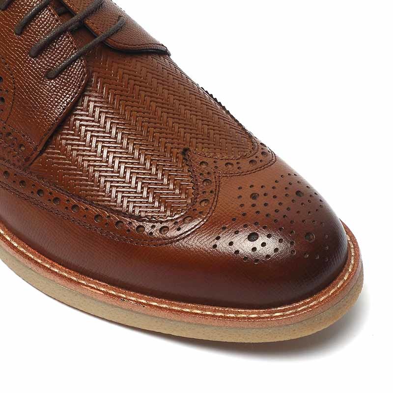 Fashionable Mens Soft Brown Leather Dress Shoes