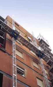 China Window Cleaning Mast Climbing Work Platform Steel Painted factory