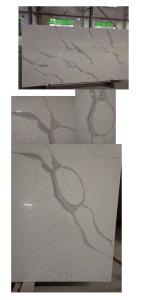 China Nebulous Calacatta Quartz Stone For Kitchen Countertop Surface factory