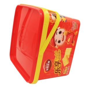 China Square Biscuit Disposable Plastic Containers 2.5L In Mold Labeling factory