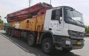 China Semi-Dry Shotcrete Type 62m Concrete Boom Pump Truck with Mercedes Benz Chassis 2012 factory