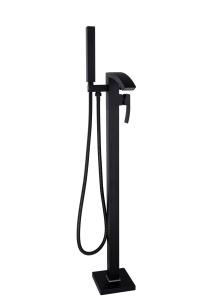 China Modern Floor Mounted Bath Shower Mixer Black Finish Morden Style T8320 factory
