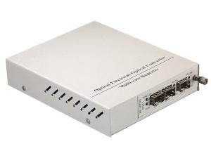 China Remote Standalone 1.25G 1xSFP to 2xSFP Manageable Media Converter Fiber Protection factory