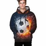 Graphic Print Drawstring Vintage Drop Shoulder Hoodies Thermal Long Sleeve