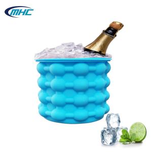 China Collapsible Silicone Ice Mold Ice Cube Maker Ice Bucket Eco Friendly factory