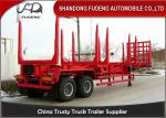 Timber Transport Logging Semi Trailer , 2 / 3 Axles Flatbed Trailer