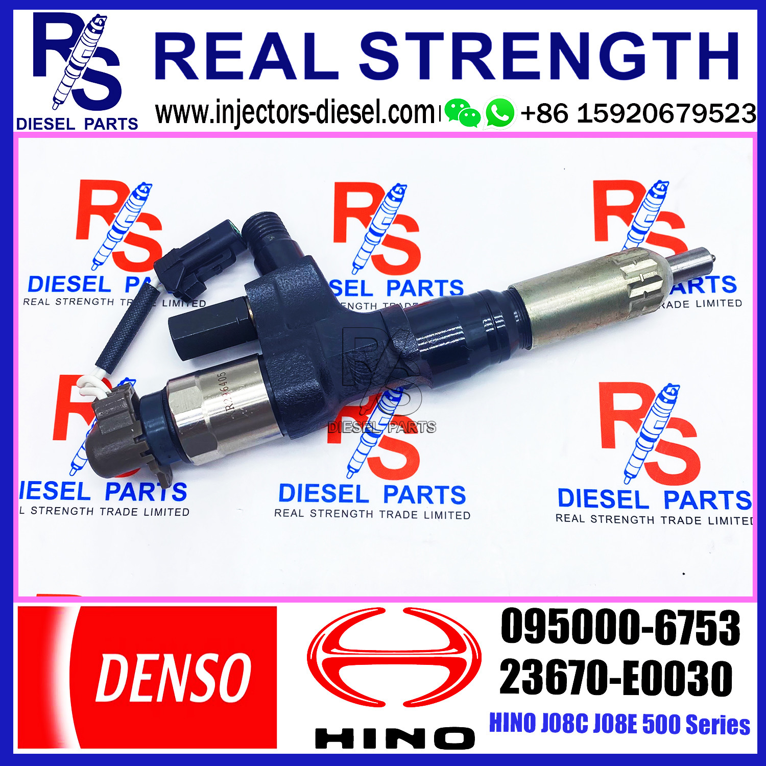 Common Rail Injector 295050-1170 095000-6750 095000-6753 for HINO J08E 23670-E0030 23670-E0031