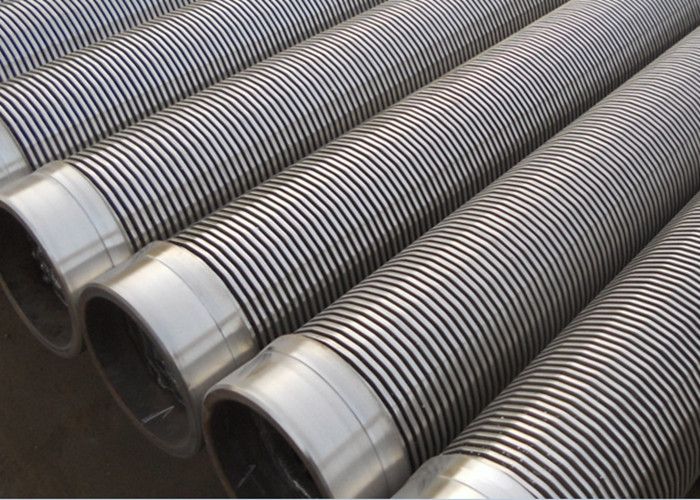 Stainless Steel Wedge V Water Well Screen Pipe / Wire Wrapped Screen For Coal