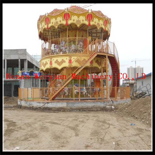 China Popular and hot sale double layer musical carousel for sale factory