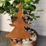 Corten Steel Rusted Metal Garden Ornaments Christmas Tree Shaped Decoration