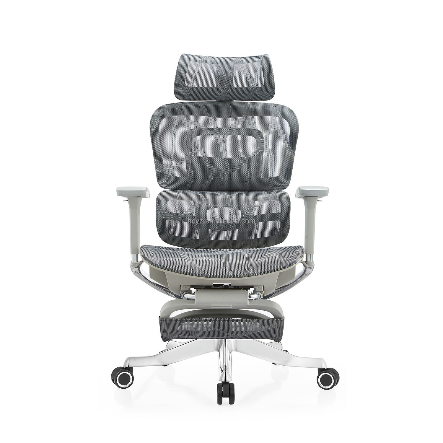 Guangdong Office Furniture Full Mesh Ergonomic Chair with Adjustable Height and Footrest