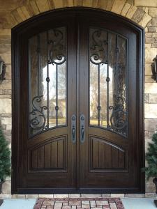 China Arched Top Wrought Iron Double Door factory