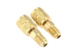Refrigerant Retrofit Brass Quick Coupler Adapter 1/4" Male Flare 5/16" Female