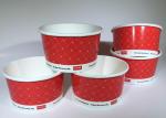 Single Wall Frozen Yogurt Paper Cups , Paper Ice Cream Pint Containers