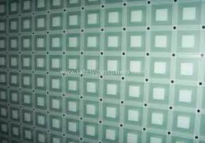 China Light Green Digital Silk Screen Printing On Glass , Commercial Glass Doors factory