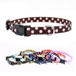 Adjustalbe 1 Inch Dog Bone Pattern Pet Training Nylon Collar Neck 14"-22"