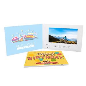 Custom Lcd Brochure Display Stand Video Postcard Mailer A5 128MB-8GB Memory