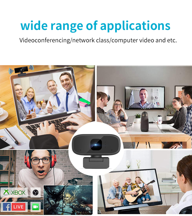 720p OEM ODM Digital High Definition Webcam Built In Microphone