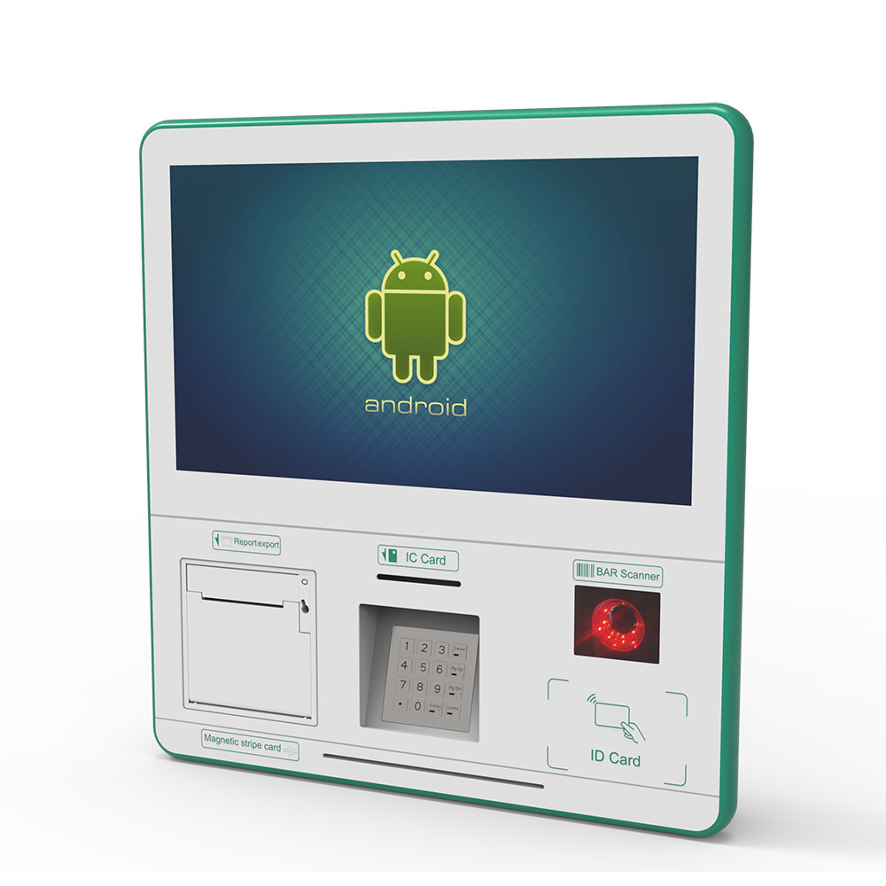 15 Inch Queue Ticket Kiosk Machine Wall Mount Kiosk Atm Machine