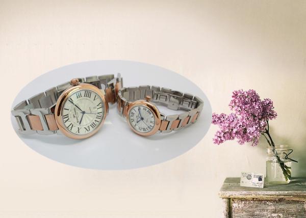 Day & Date Stainless Steel Watches for Couple , Business Classic steel bracelet