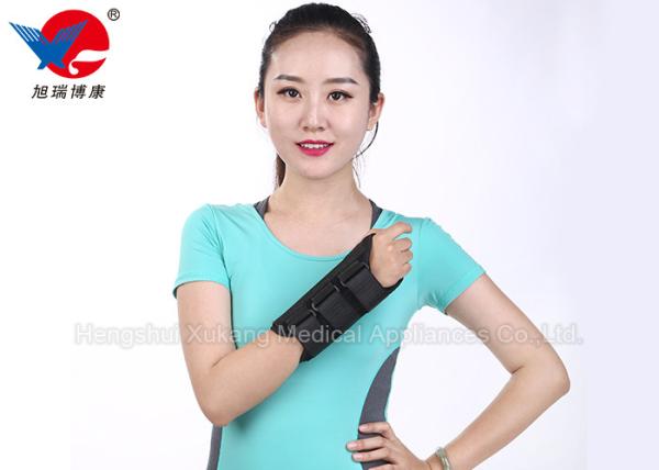 Medical Aluminum Alloy Wrist Support Brace Black Air Permeable For Left And