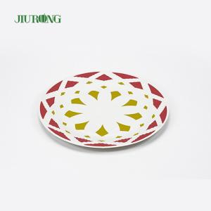 China Kraft 9inch 30cm dia Biodegradable Paper Plates Greaseproof UV Coating factory