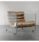 Simple Transparent Acrylic Leisure Single Chair Fiberglass Shaped Recliner