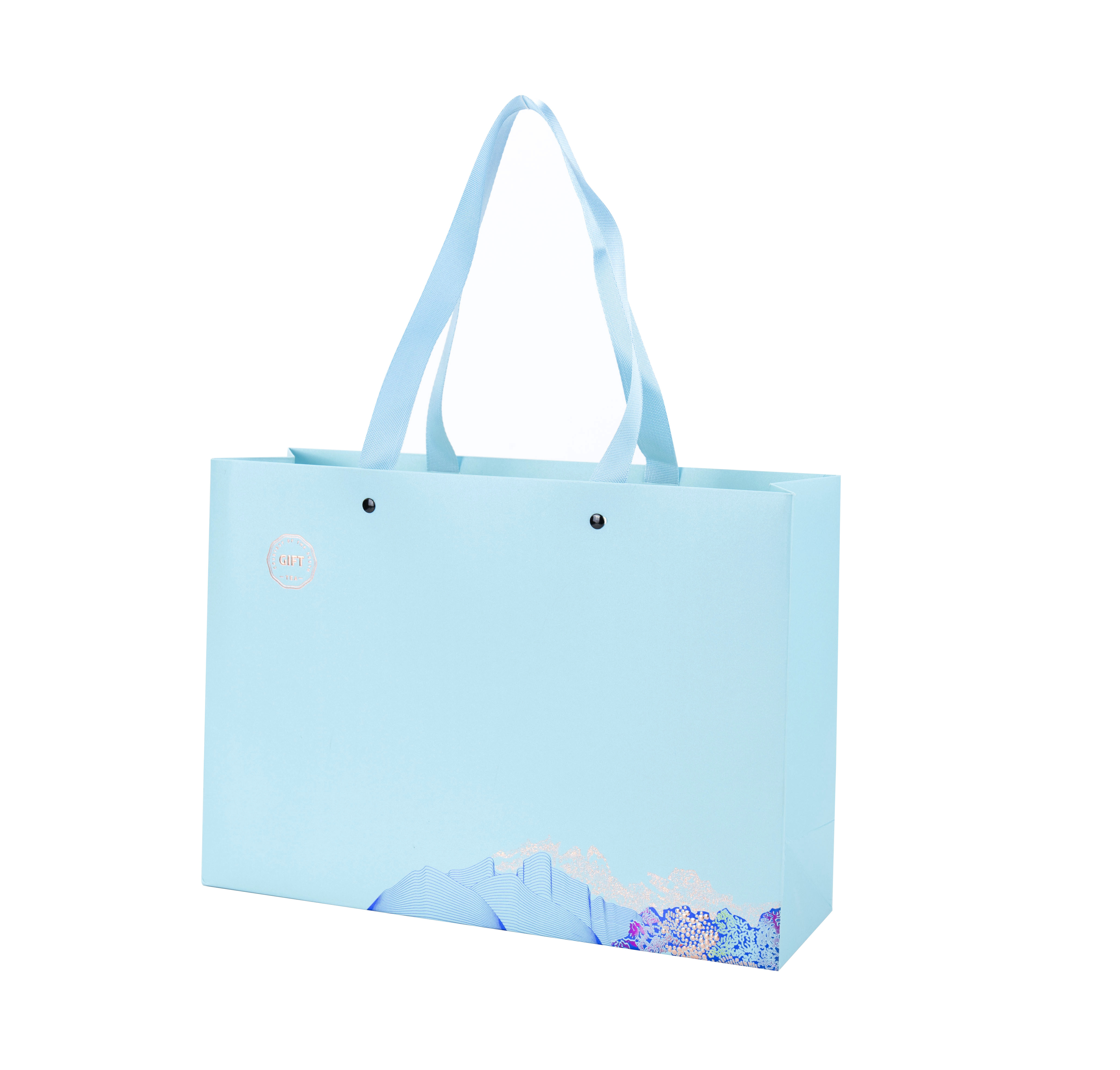 Clothing Apparel Printed Reusable Shopping Bags , Modern Designer Paper Bags
