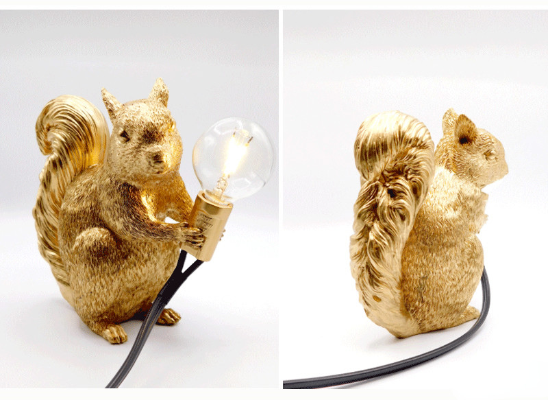 Nordic Designer Cute Animal Night Lights Creative Squirrel Table Lamp(WH-MTB-274)