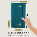 Leatherette Paper Hardcover OEM ODM A5 2023 Planner Daily Schedule Monochrome